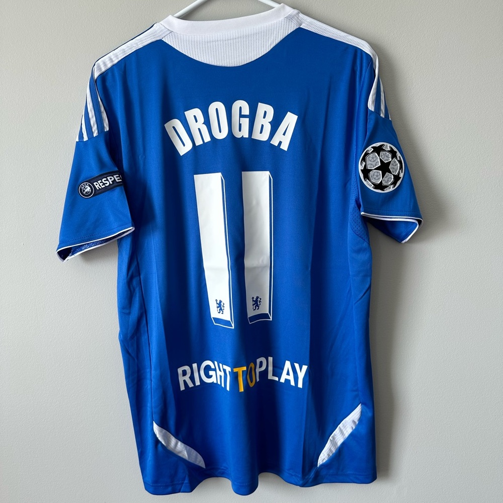 Didier Drogba Chelsea FC Champions League 2012 Final New Men’s Soccer Jersey